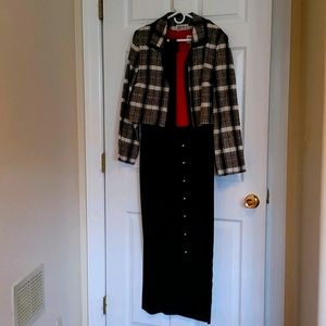 long dress with matching jacket